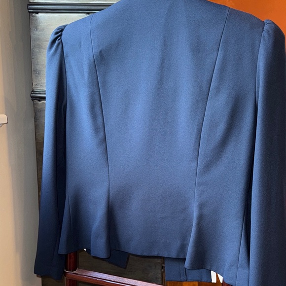 Leslie Fay Navy and White Women's Blazer + Skirt - Picture 5 of 7